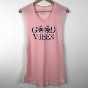 Pink - Black Tank Top